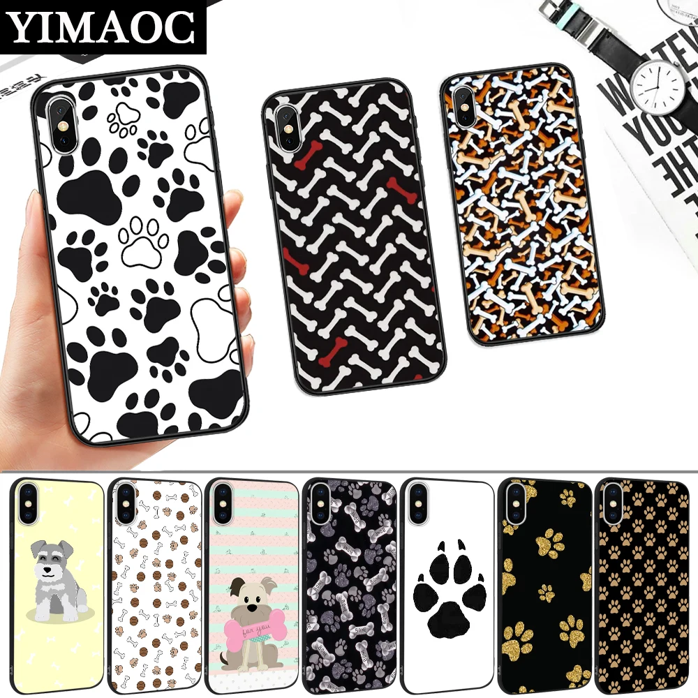 Отпечаток лапы собаки лапа шаблон Силиконовый мягкий чехол для iPhone 5 5S 6 6S 7 8 11 Pro Plus