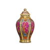 Antique Traditional Chinese qing dynasty vase Enamel Hexagonal Ceramic Ginger Jar Collection Jingdezhen Vase 1