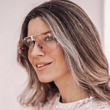 TOYEARN, новая, модная, брендовая, дизайнерская Винтаж без оправы с заклепками в стиле панк женские солнцезащитные очкив ретро стиле градиентные солнцезащитные очки для женщин UV400