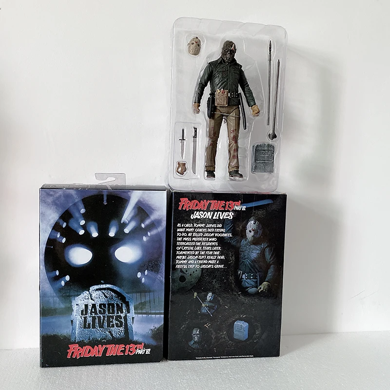 D with box NECA The 13th Friday Джейсон, Фредди Крюгер Leatherface бензопила Джон Карпентер Майкл Майерс это Pennywise Джокер фигурка - Цвет: D with box