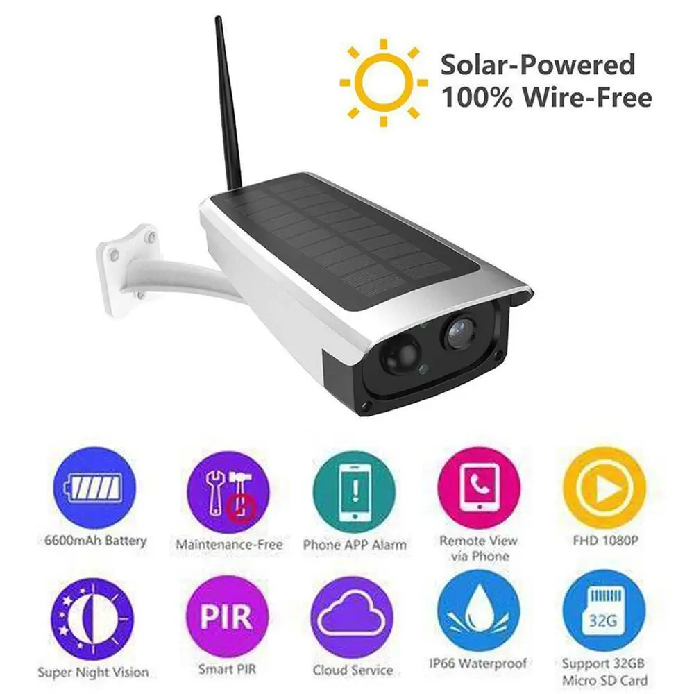 

Solar web camera Network wifi online IP surveillance security cctv outdoor lamp Solar powered wireless wild panel system video