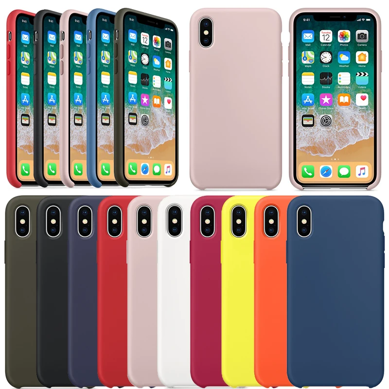 

Original Official Style Silicone Protective Case for iPhone 7 8 6 11 Plus for Apple Case For iPhone 11 X XS Max XR 5 5S SE Cover