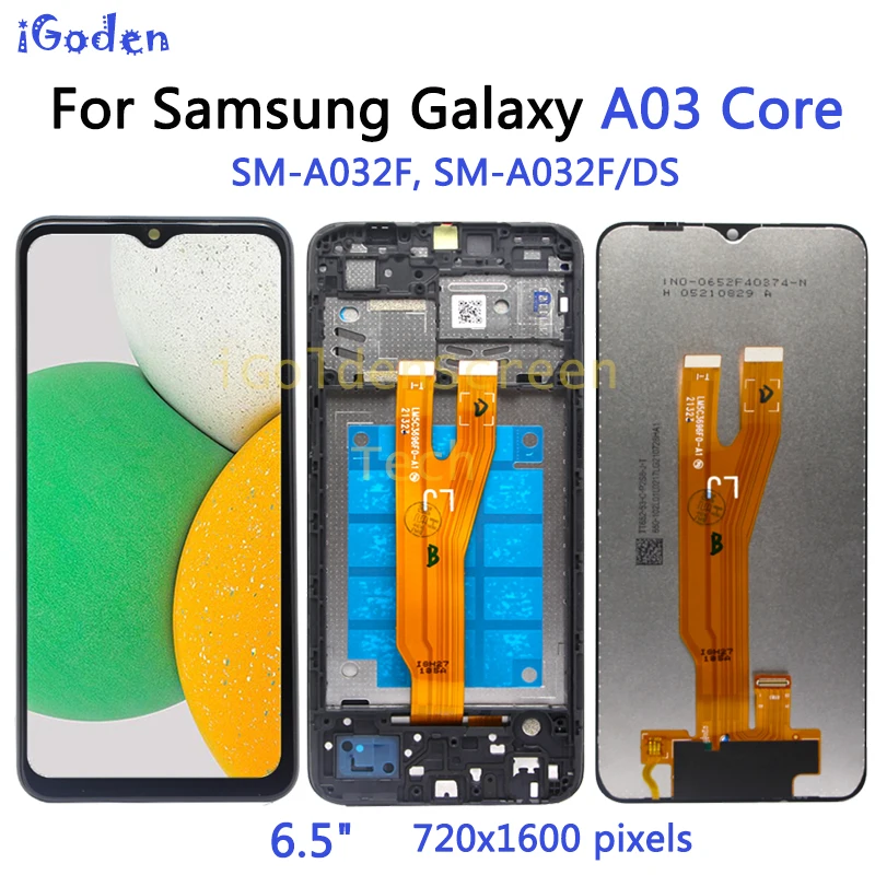 6.5 ''Voor Samsung Galaxy A03 Core Lcd Display Glas Touch Screen Digitizer  Vergadering Voor Samsung A032 Lcd A032F, a032F/Ds|Mobile Phone LCD Screens|  - AliExpress