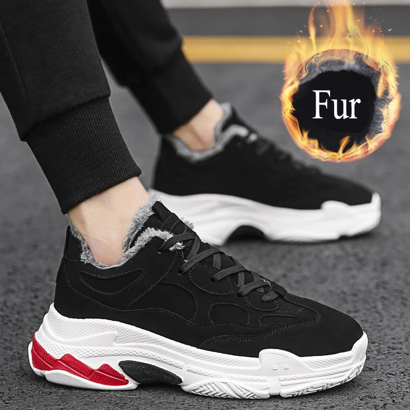 Men Boots Winter With Fur Warm Snow Boots Men Winter Boots Shoes Men Footwear Fashion sneakers Shoes