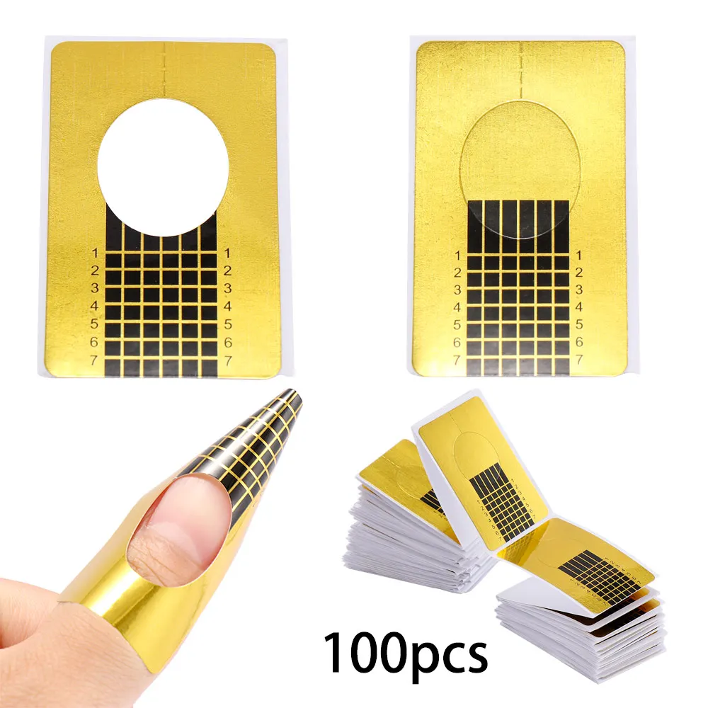 100 шт профессиональные инструменты для дизайна ногтей Удлинительный УФ-гель для ногтей