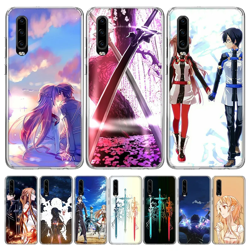 Чехол для телефона Sword Art Online kirito и asuna чехол Huawei P40 P30 P20 Mate 30 20 10 Pro P10 Lite P Smart Z + 2019 Shel |