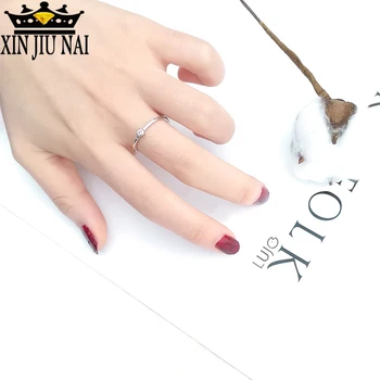 

anillos silver 925 Extremely simple elegant female engagement Round Austrian Crystal ring Jewelry Gift Soul Ring for Women