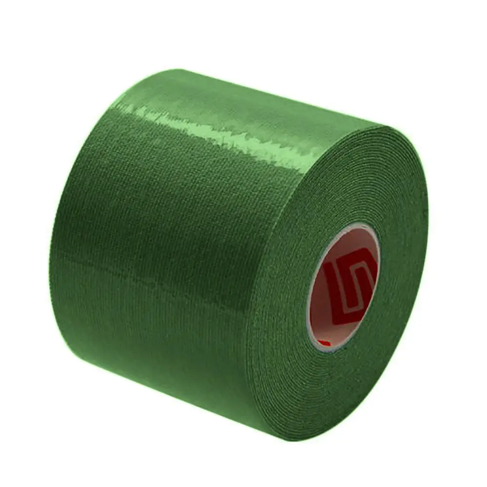 1 Roll Elastic Kinesiology Sports Tape Muscle Pain Care Therapeutic Multicolored muscle stickers cotton tape hypoallergenic F1 - Color: GN