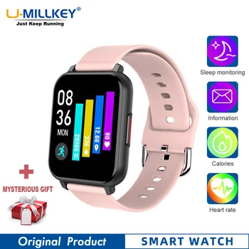 

T82 smart watch android iOS smartwatch men smart bracelet women wristbands Fitness Tracker Full Touch Square Screen Passometer