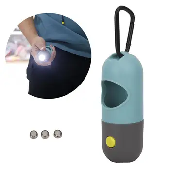 

Pet Dog Puppy Poops Bag Dispenser Box LED Flashlight Waste Carrier Holder Case