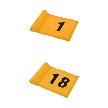 

Small Golf Putting Green Flag Golf Practice Flag w/ No.1&18 Golf Accessories for Outdoor Indoor Backyard Golf Training Practice