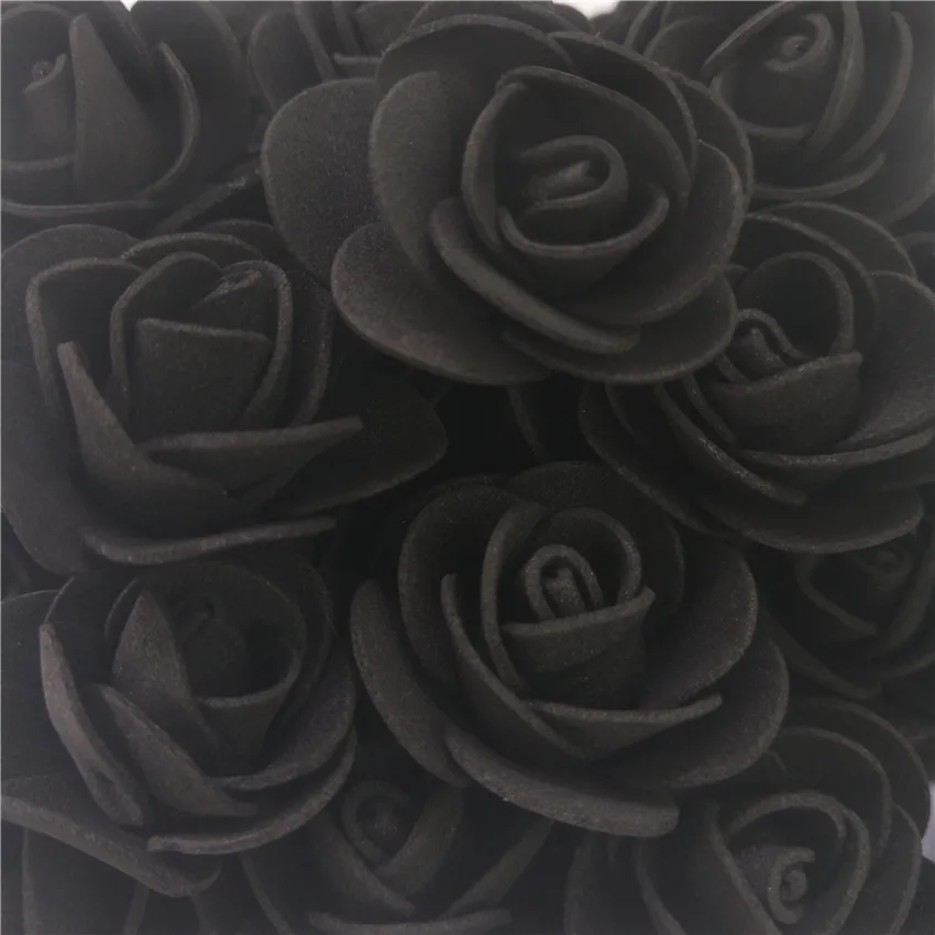 200pcs black 8 цветов 20 см искусственные цветы Роза Микки День Святого Валентина подарок подруге юбилей подарок на день рождения романтические украшения - Цвет: 200pcs black
