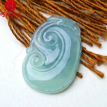 

Hezhou jewelry!Myanmar natural jade!Exquisite hand carving!Lucky pendant!Exquisite workmanship! 2.55g