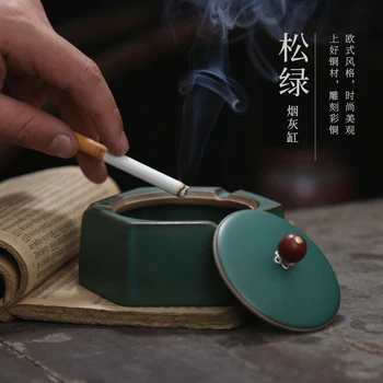 

NEWYEARNEW 1piece Retro Ashtray Ceramic Ashtray Car Ornament Home Furnishing Decoration Valentine Chinese Business Gifts