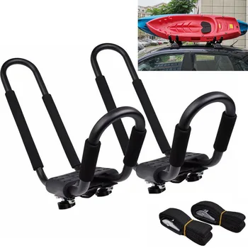 

1 Pair J-Bar Rack HD Kayak Carrier Canoe Boat Surf Ski Roof Top Mount Car SUV Crossbar