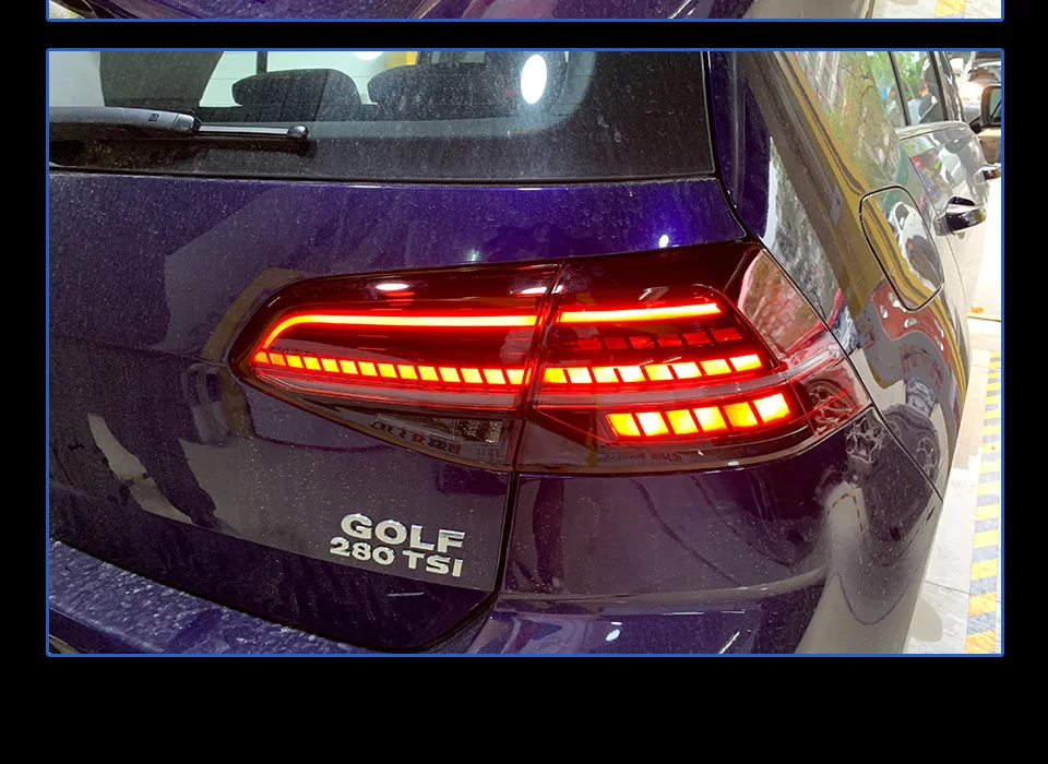 AKD Тюнинг автомобилей задние фонари для Golf 7 Golf MK7 Golf 7,5 задние фонари светодиодный DRL ходовые огни Противотуманные фары с ангельскими глазками задняя парковка