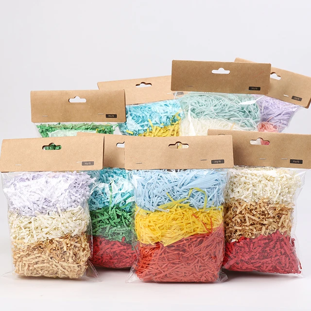 10g Colorful Shredded Paper Gift Box Filler Crinkle Cut Paper Shred  Packaging Gift Bag Wedding Birthday Party Favors Decoration - AliExpress