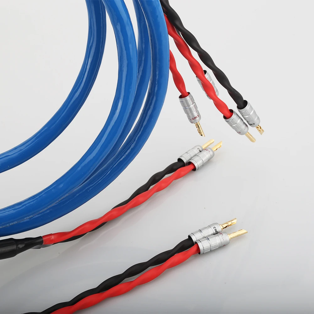 Cable de altavoz chapado en plata y cobre LS-180 con conector Banana chapado en oro CMC cable de altavoz hifi - 5