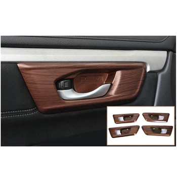 

Wood Grain Auto Interior Door Handle Cover Trim 4pc Set Brand new Durable