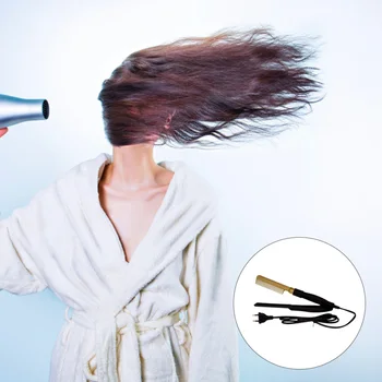 

1 Pc Simple Electric Straight Comb Hair Straighter Hair Straightening Brush for Girls Women Home Indoor