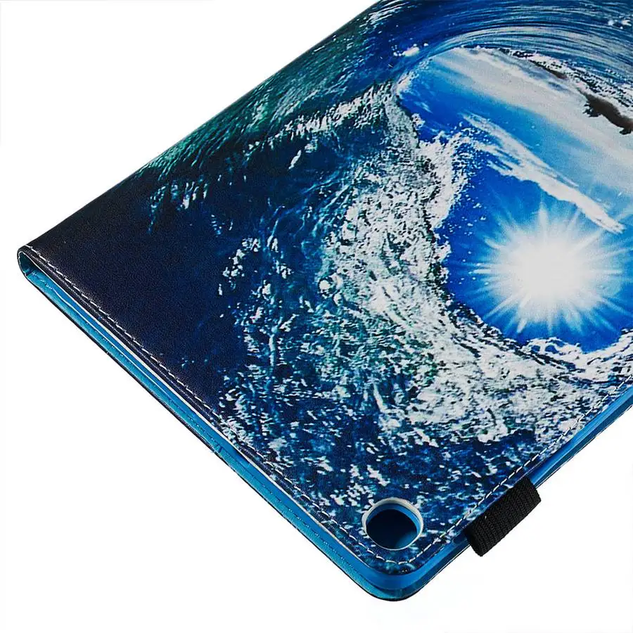 3D печать из искусственной кожи чехол для samsung Galaxy Tab A 10,1 SM-T510 SM-T515 T510 T515 с отделениями для карт Чехол+ пленка+ ручка
