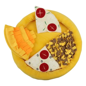 

Pet Dog Pizza Hidden Food Sniffing Mat Dog Work Searching Pad For Training Natural Smelling Skills Prevent Damage Furniture New