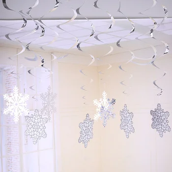 

Christmas Decorations for Home Snowflake Laser Sequins PVC Glitter Sequins Curtain Christmas Tree Ornaments New Year Decor,Q