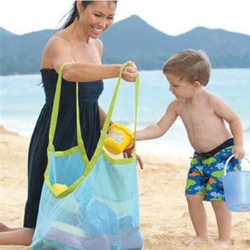 

TTLIFE Portable Mesh Children Beach Storage Bags Dredging Tools Toy Quick Storage Bag Handbag Travel Organizer Container Case