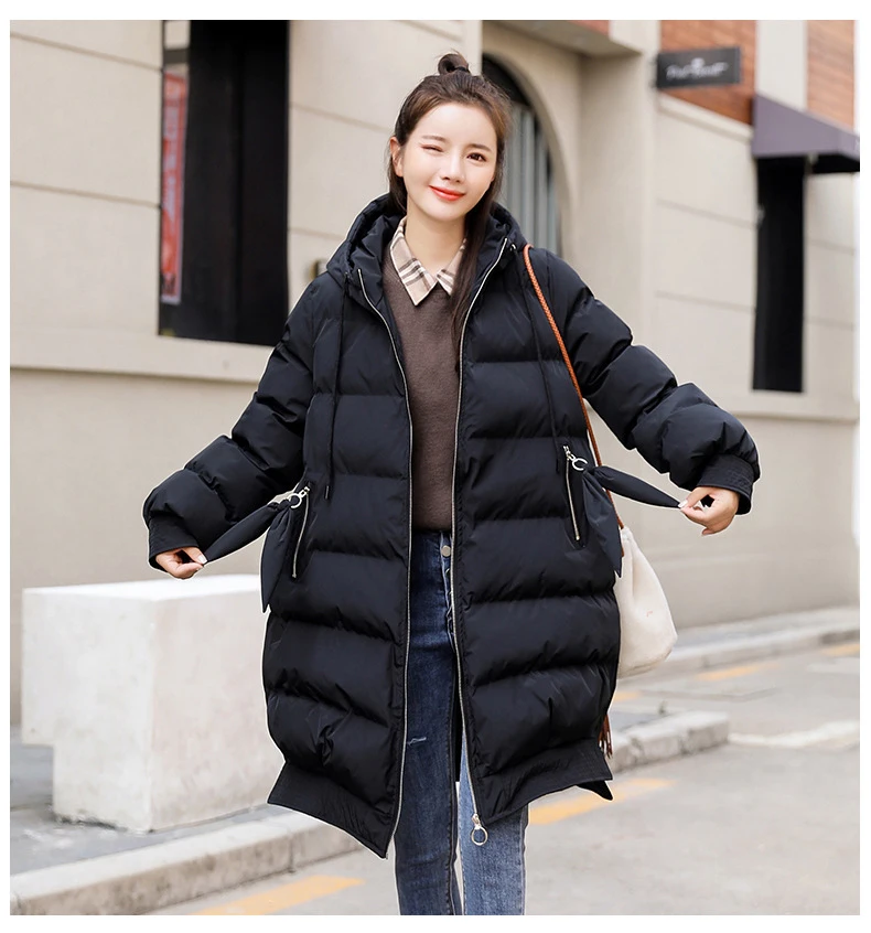Пальто для беременных женщин, зимнее плотное пальто, Корейская версия, для беременных, большой размер, хлопковая стеганая одежда, куртки для беременных