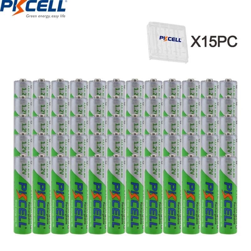 Rechargeable-Battery Batteries Case-Holder Pkcell Aaa Self-Discharge 850mah Ni-Mh 