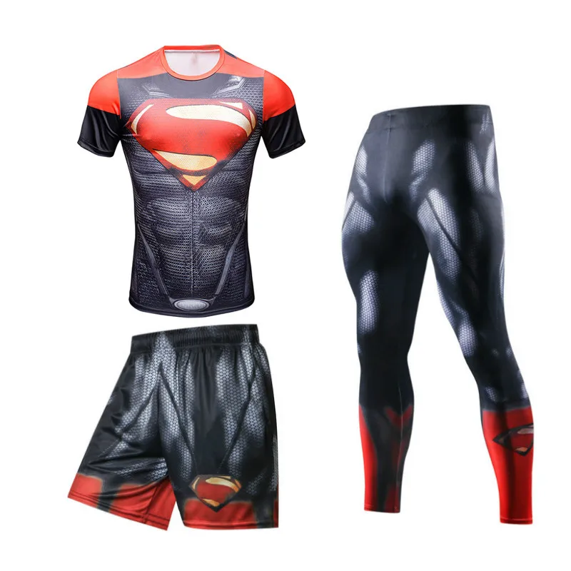 Компрессионная футболка для мужчин спортивный набор MMA Rashguard Jiu Jitsu фитнес