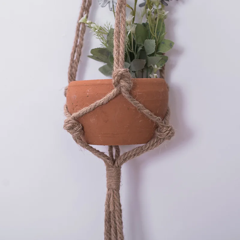 Новое поступление ручной работы льняная веревка вешалка для растений горшок вешалка для сада дома barcony
