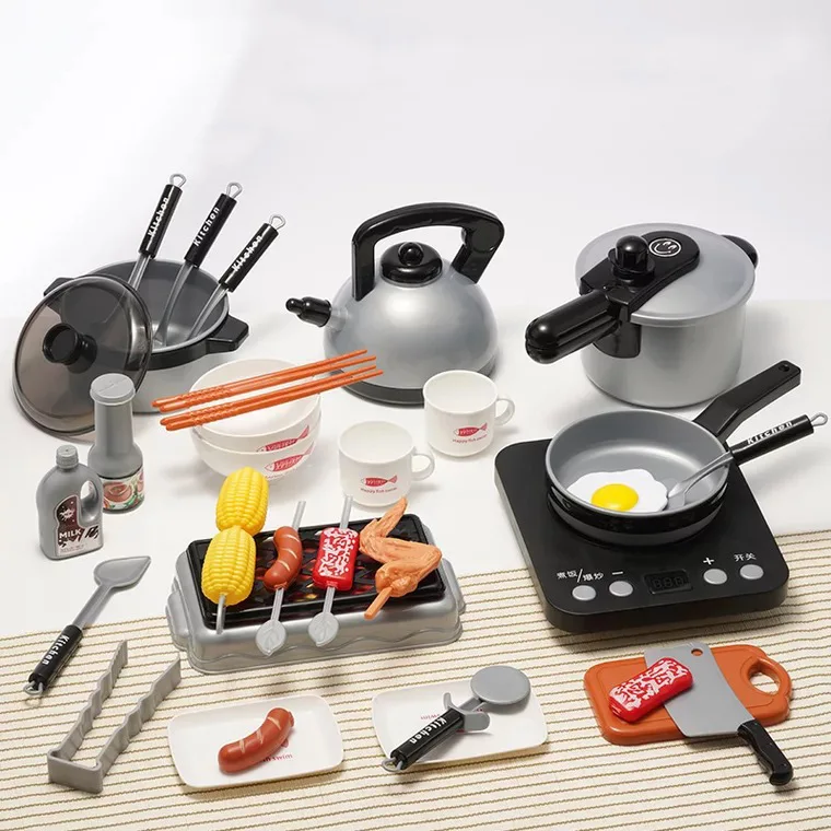 

Children Play House Large Size Kitchen Model Kitchenware Tableware Washing Counter Set Baby GIRL'S Boy Educational Toy