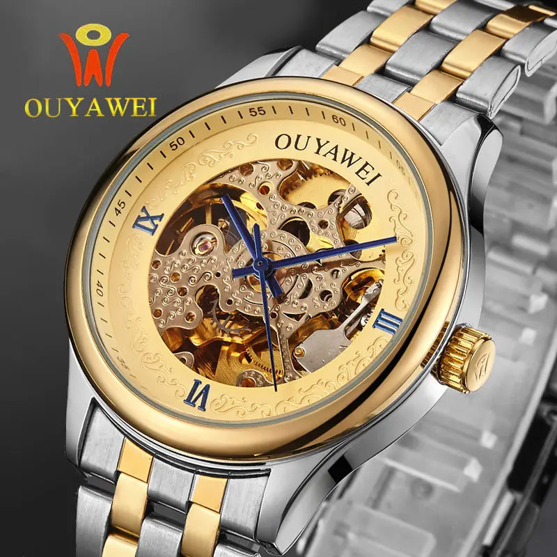 

Europe-asia wei Hollow out Gold Fully Automatic Men Women's Brand Couples Mechanical Wrist Watch