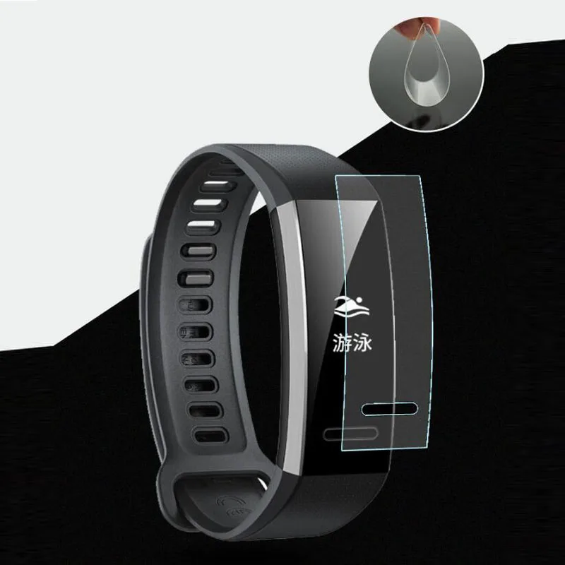 Защитная пленка для Huawei Band 2 /Band2 Pro B19 B29 Eris Sport мягкая из ТПУ с GPS на весь экран |