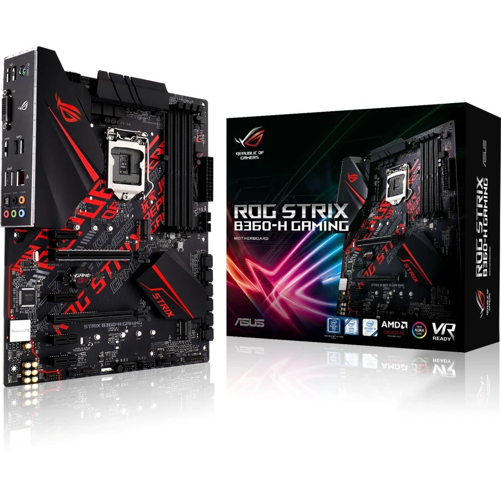 Материнская плата Asus ROG STRIX B360-H GAMING Soc-1151v2 Intel B360 4xDDR4 ATX AC`97 8ch(7.1) GbLAN