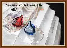 SeeAudio Nekoru6 N6 6BA Knowles Balanced Armature Tuning Customize HIFI Music Monitor DJ Studio ACG Audiophile Earbuds Earphones