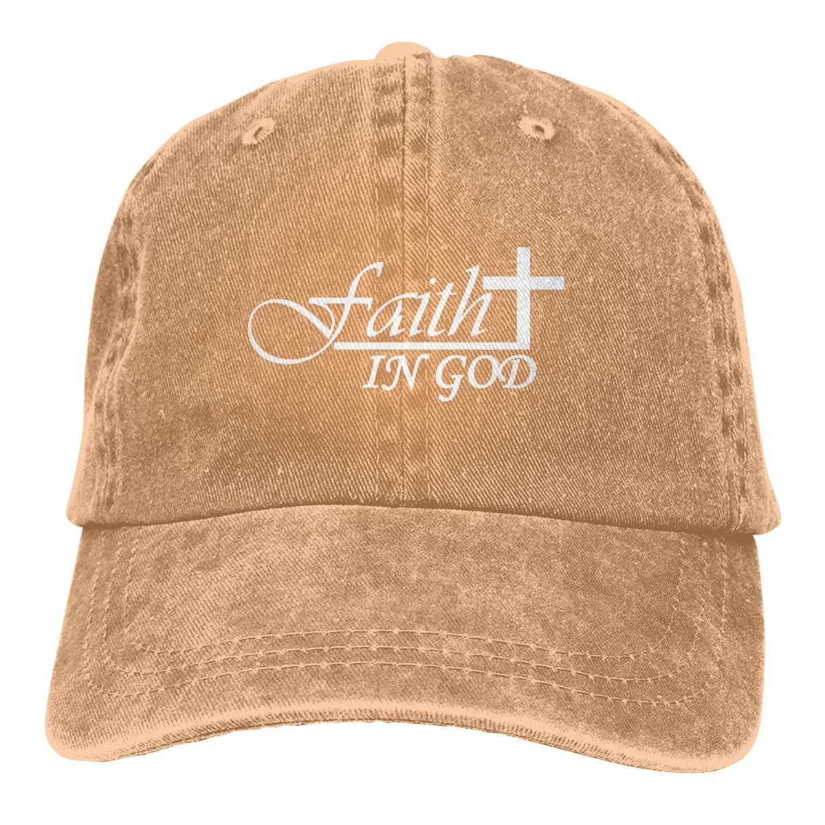 Faith In GOD Casquette, Черная мужская и женская джинсовая бейсболка, регулируемая бейсболка для гольфа - Цвет: Хаки