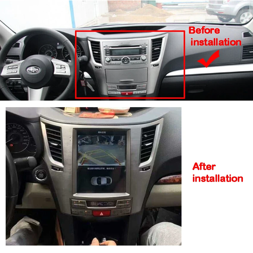 For Tesla style Android 9.0 Car GPS Navigation For Subaru Legacy Outback 2009 2010 2012 2013 2014 head unit multimedia radio tape recorder1