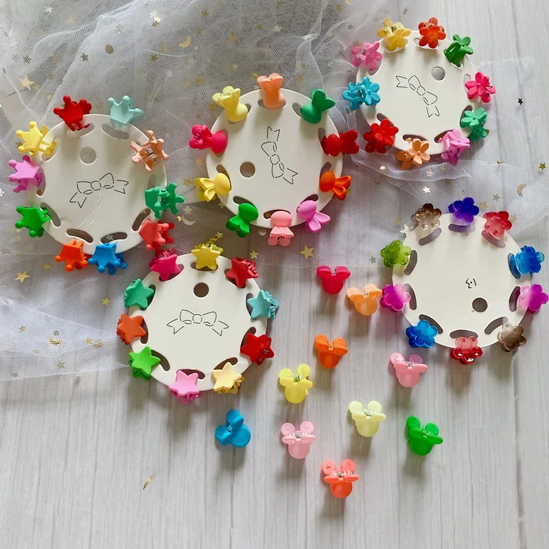 10 teile/satz Candy Farben Mini Haarnadel Für Baby Mädchen Nette Haar Krabben Krallen Grip Pony Kinder Kleine Haar clips Crown haarspange headwear