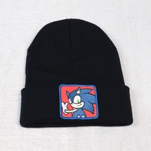 Соник Ежик вышивка вязаная шапка косплей череп шапка теплая зимняя шапка для женщин и мужчин уличные Лыжные шапки