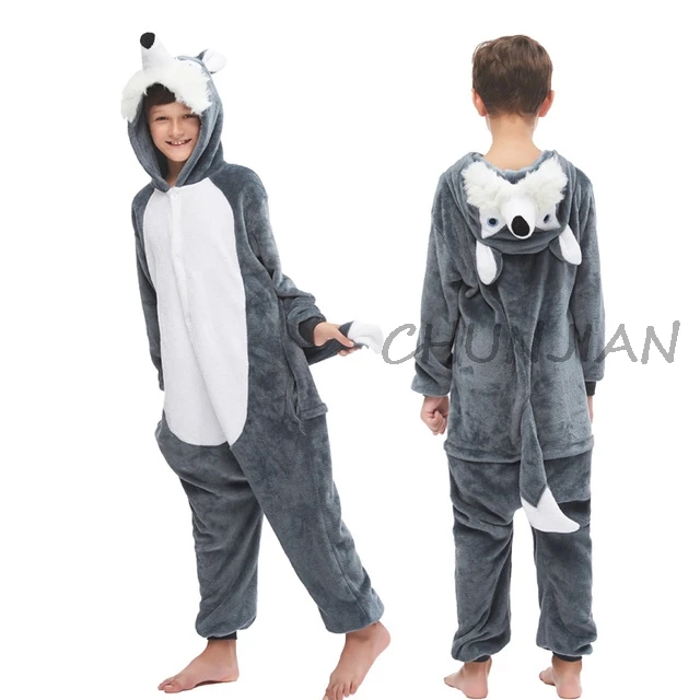 Новые зимние пижамы с животными для мальчиков, пижамы для мальчиков от 4 до 12 лет, детская одежда для сна детский маскарадный костюм пижама с единорогом и животными - Цвет: LA23