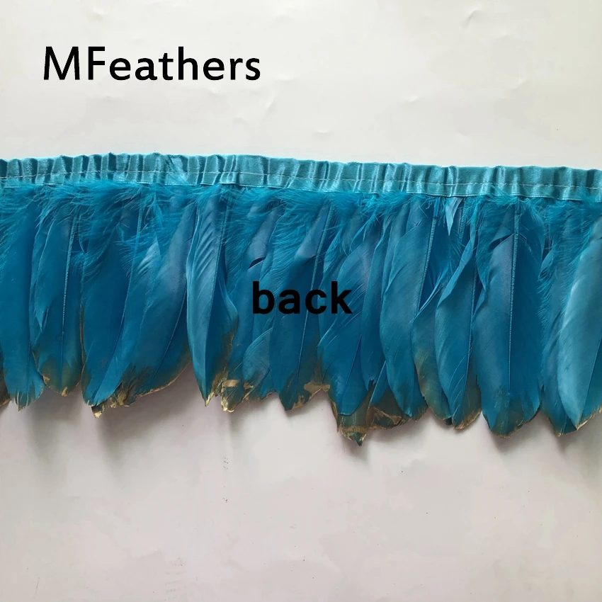 MFeathers золотой спрей гусиное перо кружево 15 20 см/6 8 дюймов оранжевый + Золотой