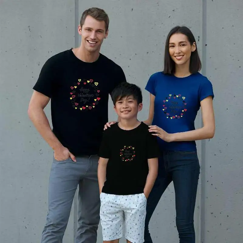 

personalized Valentines Day Card Black Red And Golden Hearts t-shirt s-42xl Comfortable Short Unique mens tshirts