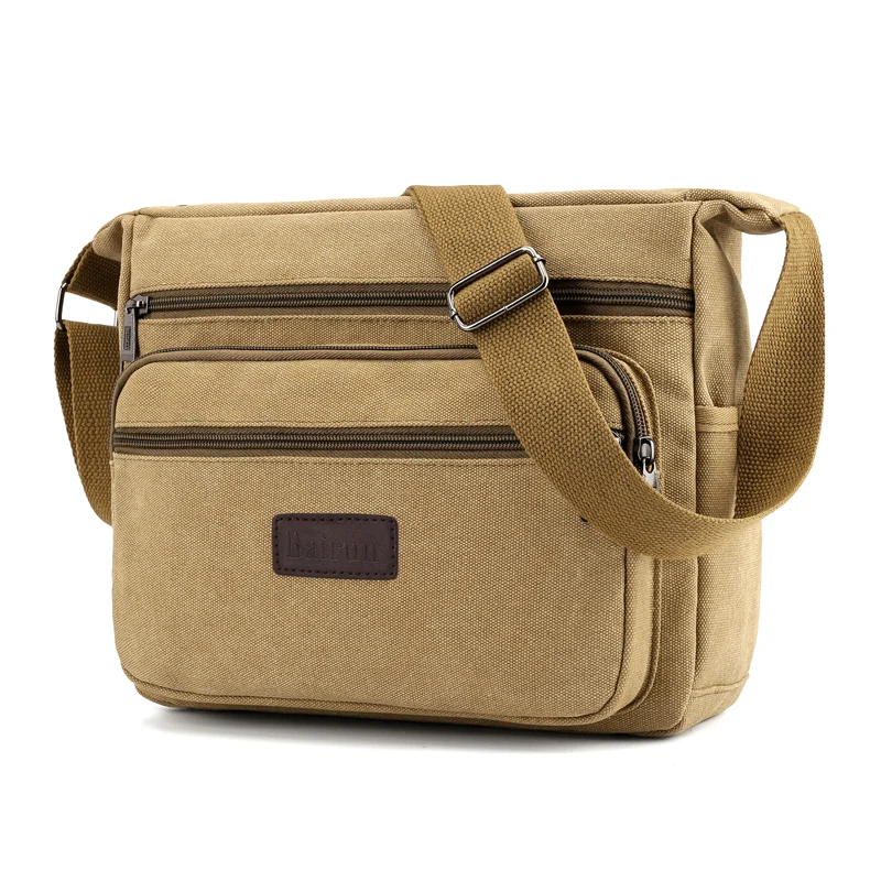 

New Simple Canvas Bag Men's Bag Single Shoulder Bag Outdoor Recreational Slant Bag Cross Backpack Men's Postman Bag
