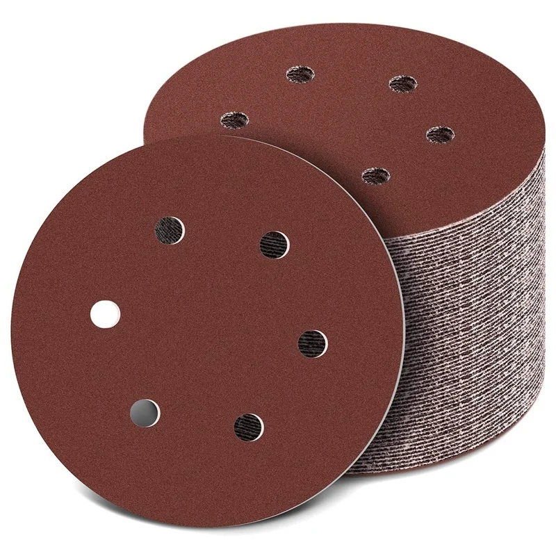 150Mm Sanding Disc, 6 Inch Hook And Loop Sanding Pads, 100 Pcs