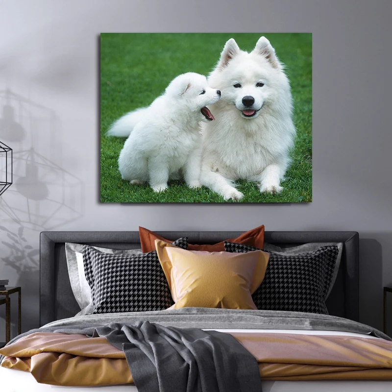 

DIY colorings pictures by numbers with dogs picture drawing Relief painting by numbers framed Home