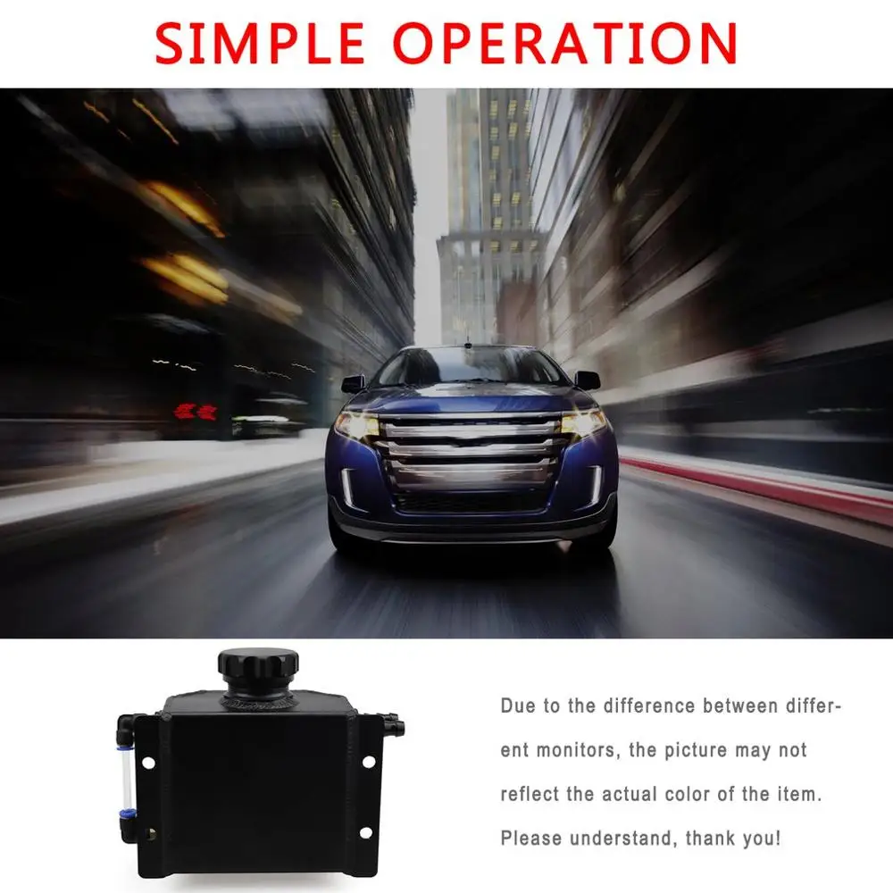 

1L Square Oil Pot Breathable Pot Tool Car Modification Universal Kettle Waste Gas Recovery Pot Aluminum Plate