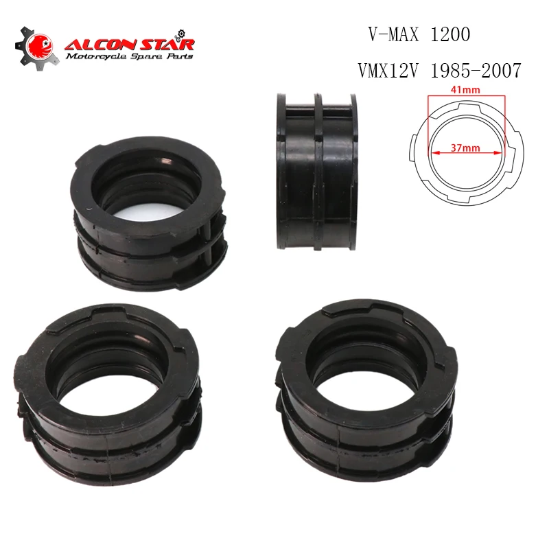 

Alconstar-4pcs Motorcycle Intake Manifold Adapter Carburetor Intakeface Manifold For Yamaha V-MAX 1200 VMX12V 1985-2007