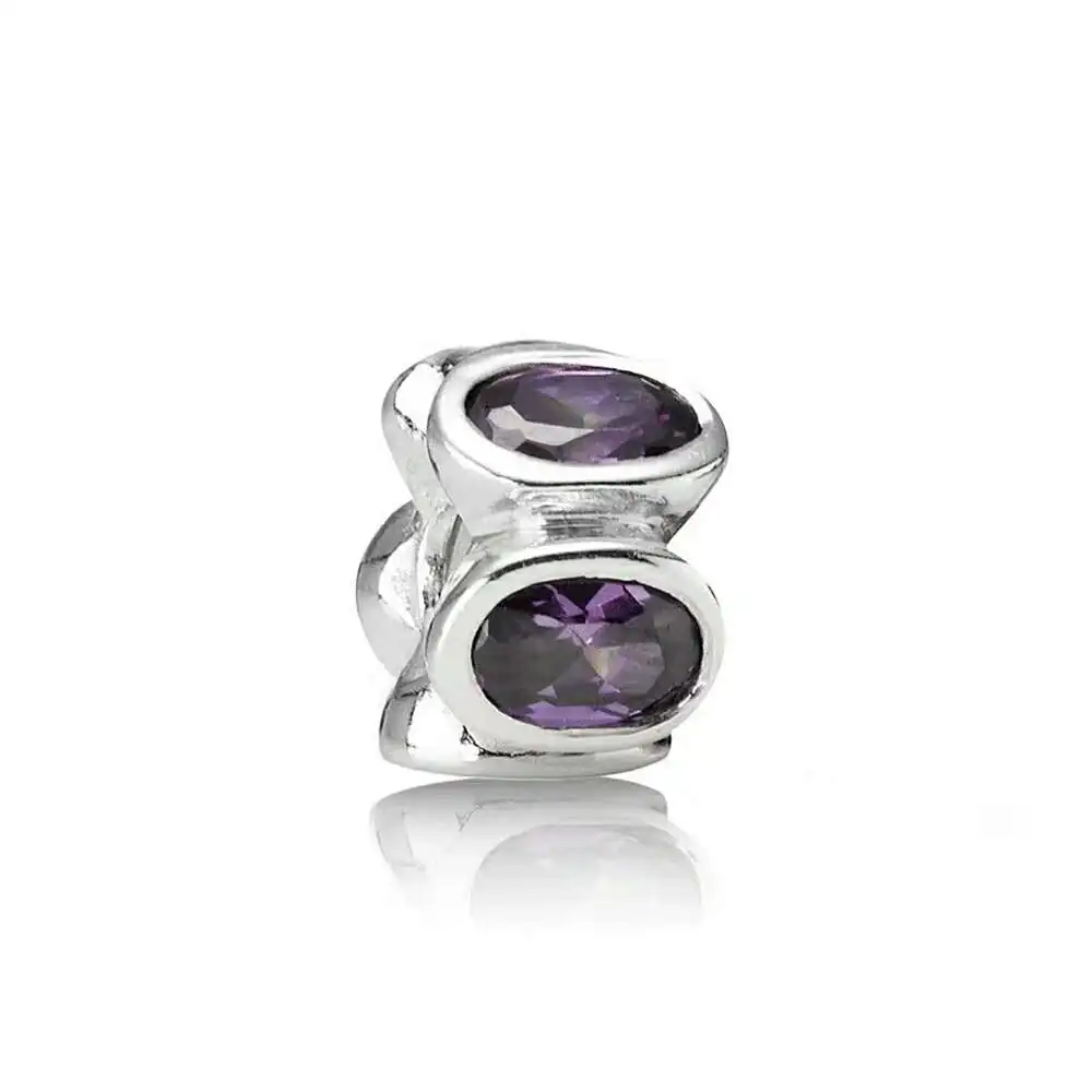 New Original 1.1 Silver Blue Red Oval Lights Charm in multiple colors Women's Vintage DIY Beads Luxury Jewelry Wholesale